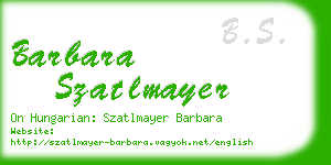 barbara szatlmayer business card